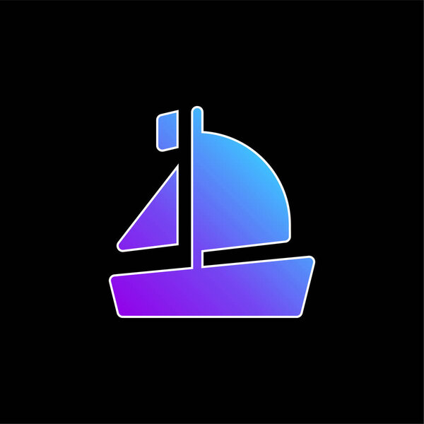 Значок синего градиента лодки