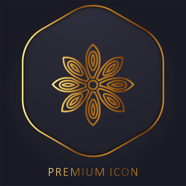 Anise golden line premium logo or icon