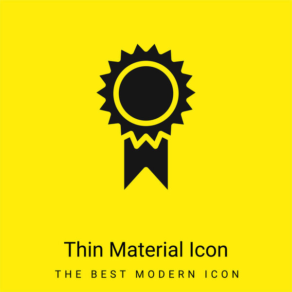 Award minimal bright yellow material icon