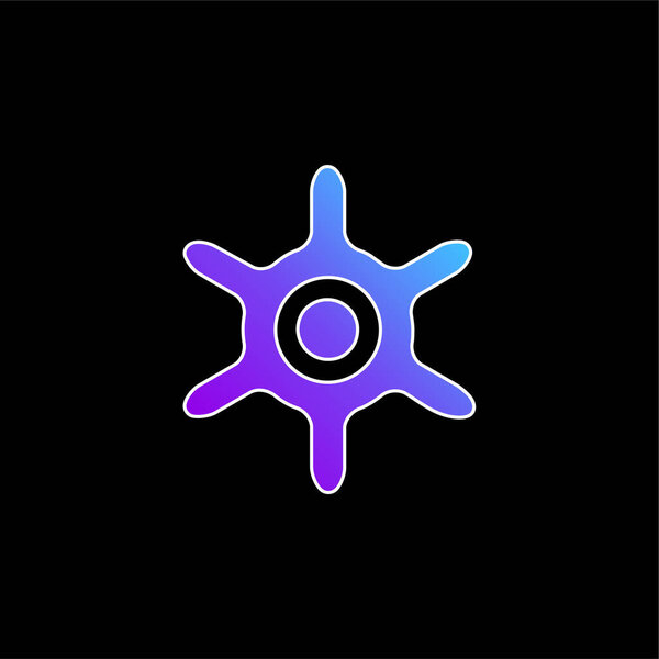 Boat Wheel blue gradient vector icon