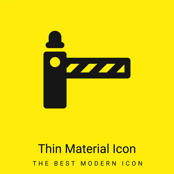 Barrier minimal bright yellow material icon