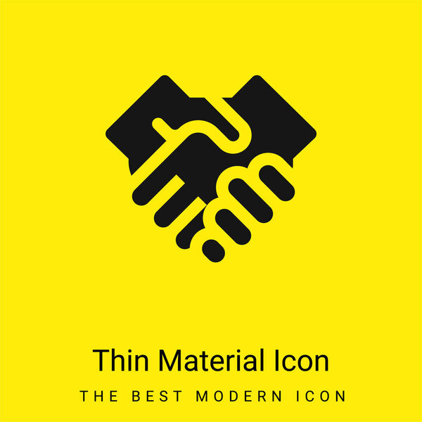 Agreement minimal bright yellow material icon