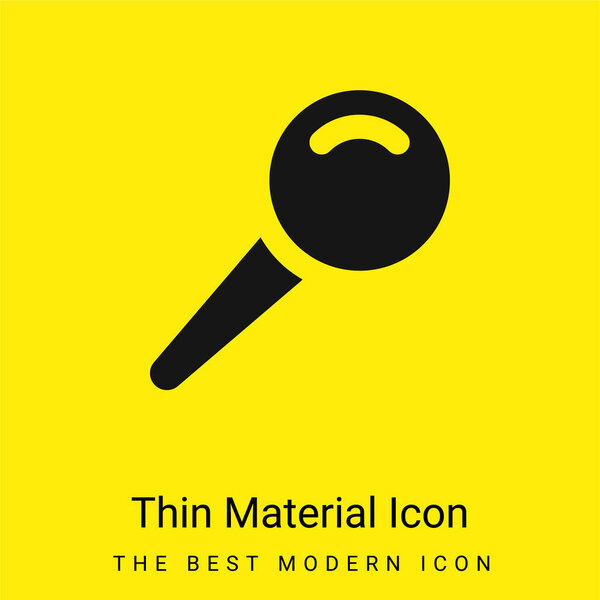 Big Pin минимальный ярко-желтый значок материала