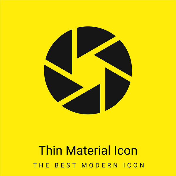 Aperture minimal bright yellow material icon