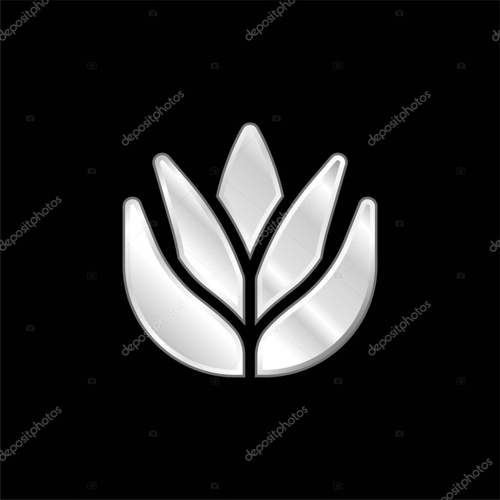 Aloe Vera silver plated metallic icon