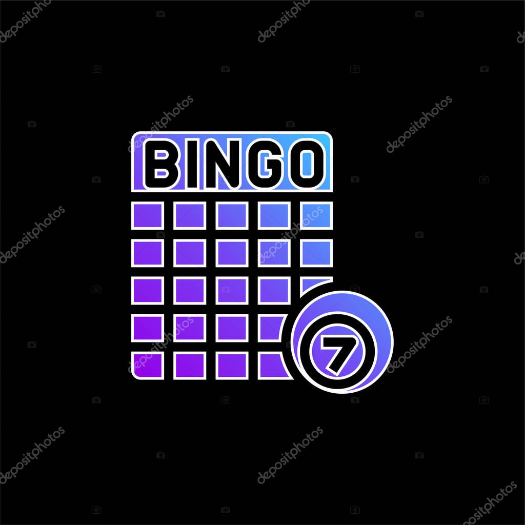 Bingo blue gradient vector icon