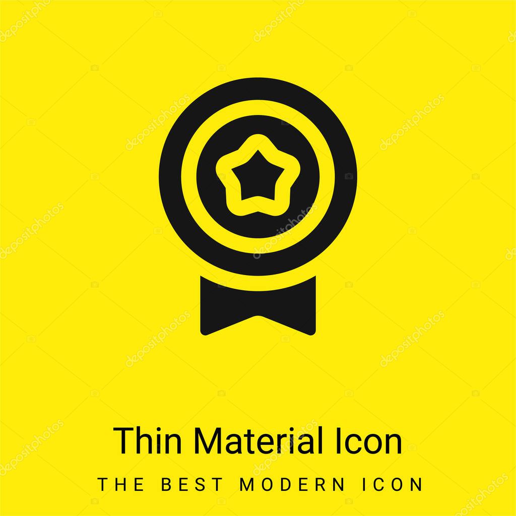 Badge minimal bright yellow material icon