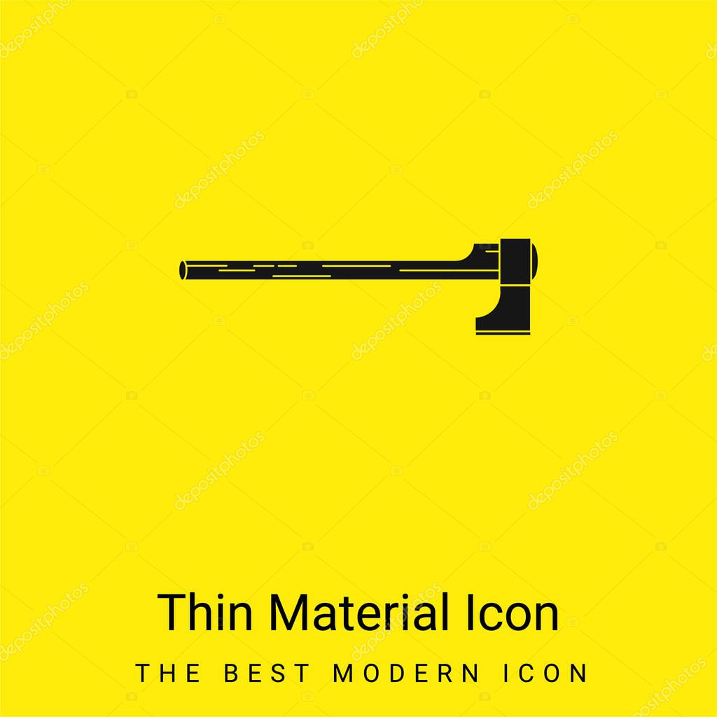 Axe Cutting Tool In Horizontal Position minimal bright yellow material icon