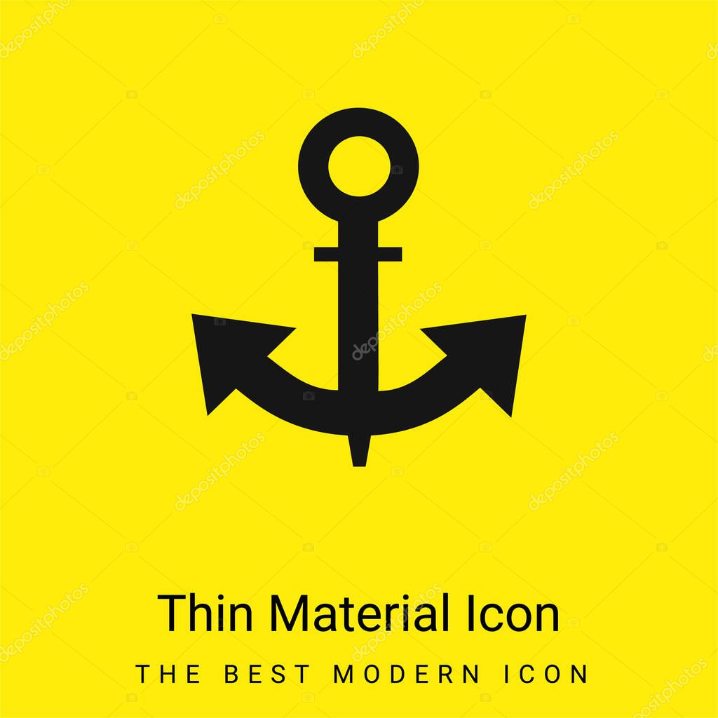 Boat Anchor minimal bright yellow material icon