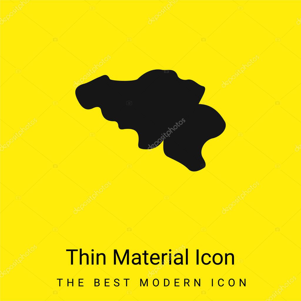 Belgium minimal bright yellow material icon