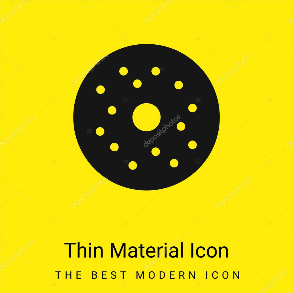 Bagel minimal bright yellow material icon