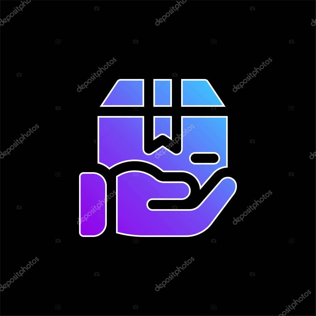 Box blue gradient vector icon