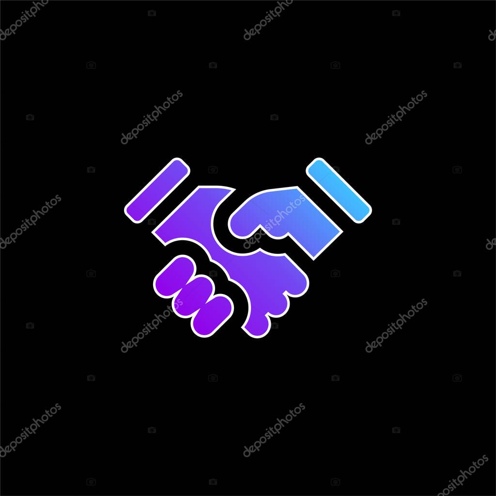 Agreement blue gradient vector icon
