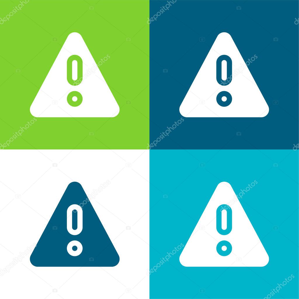 Alarm Flat four color minimal icon set