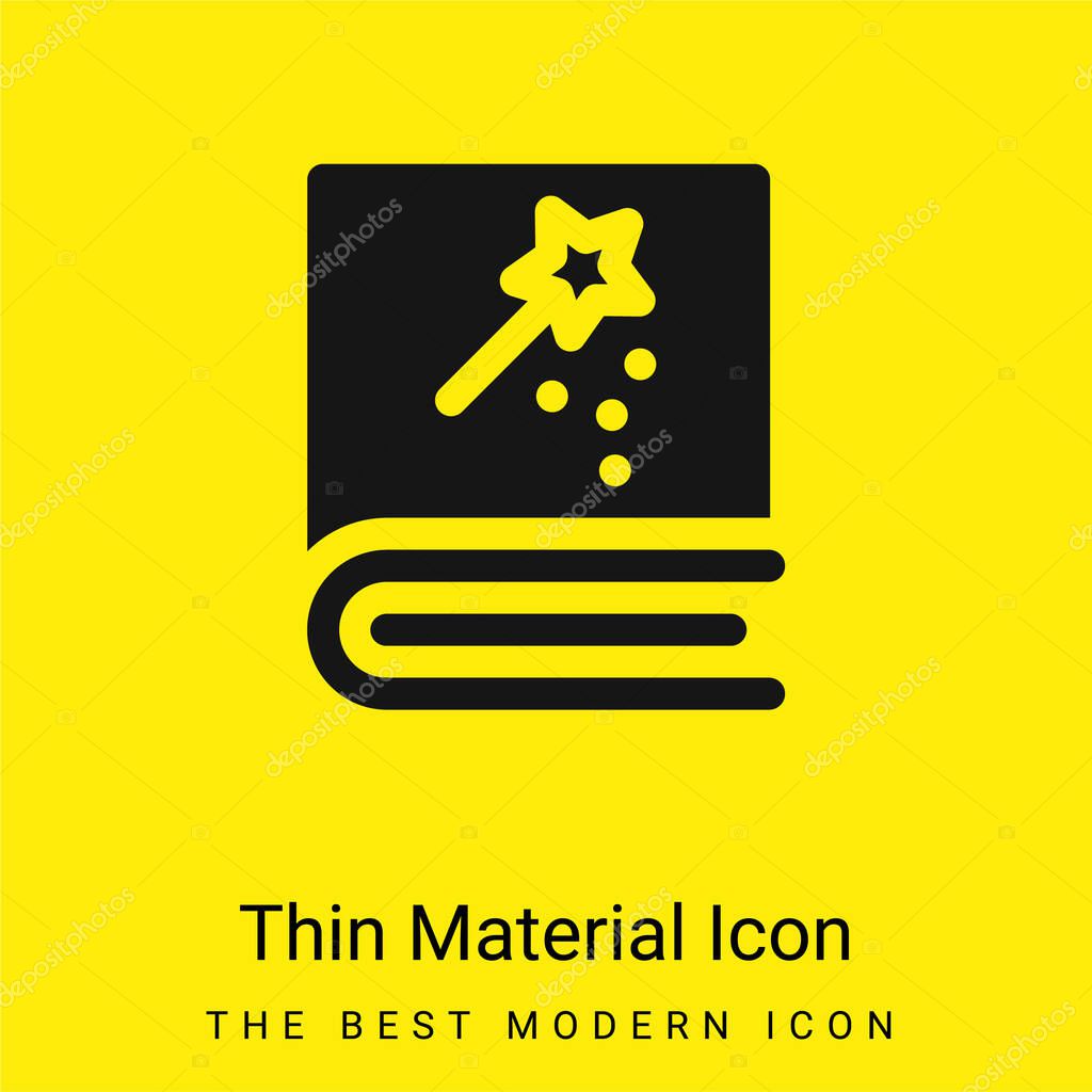 Book minimal bright yellow material icon