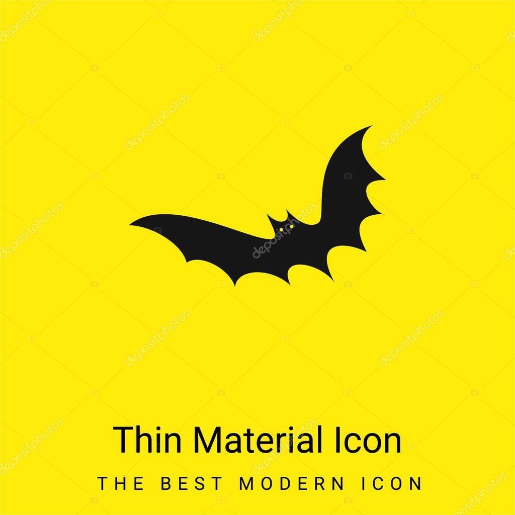 Bat minimal bright yellow material icon