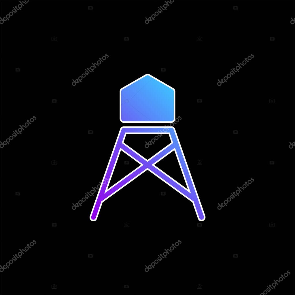 Big Water Tank blue gradient vector icon