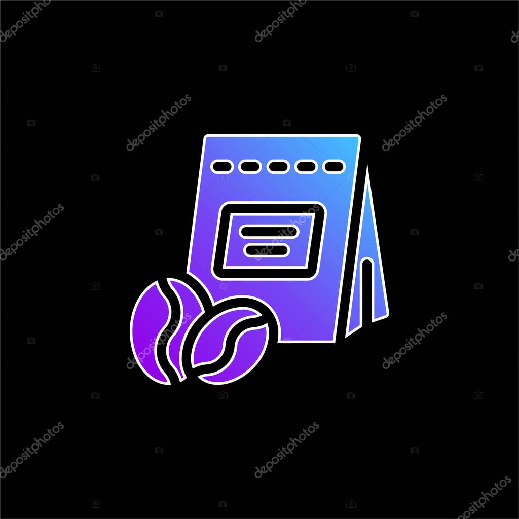 Beans blue gradient vector icon