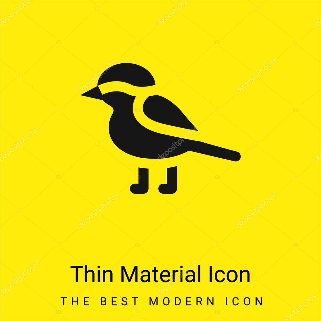 Bird minimal bright yellow material icon