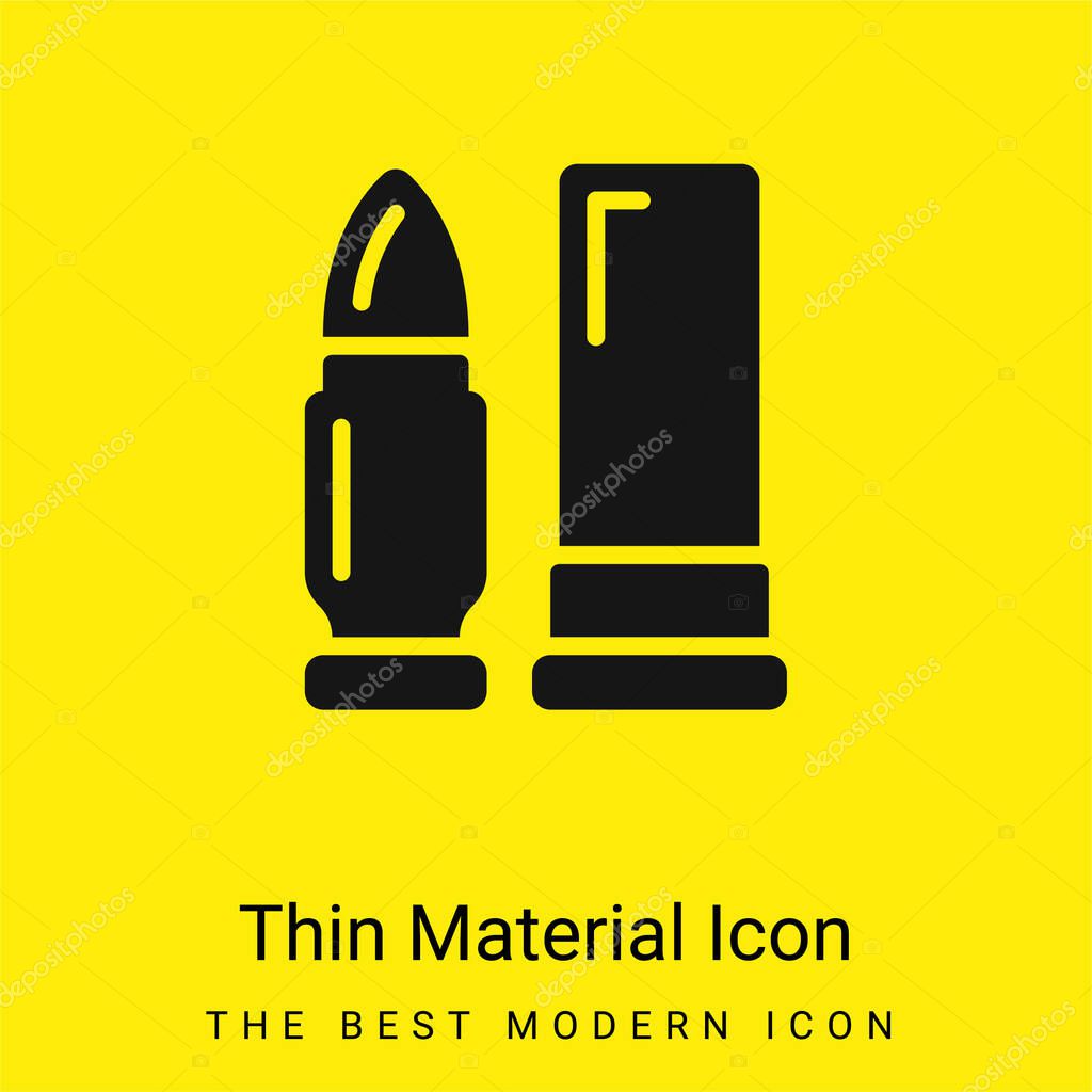 Ammunition minimal bright yellow material icon
