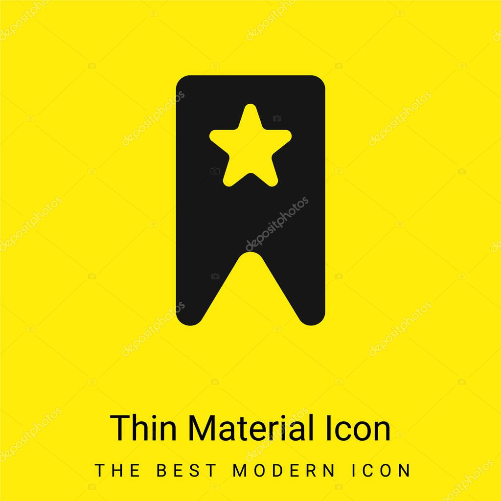 Bookmark For Favorites minimal bright yellow material icon