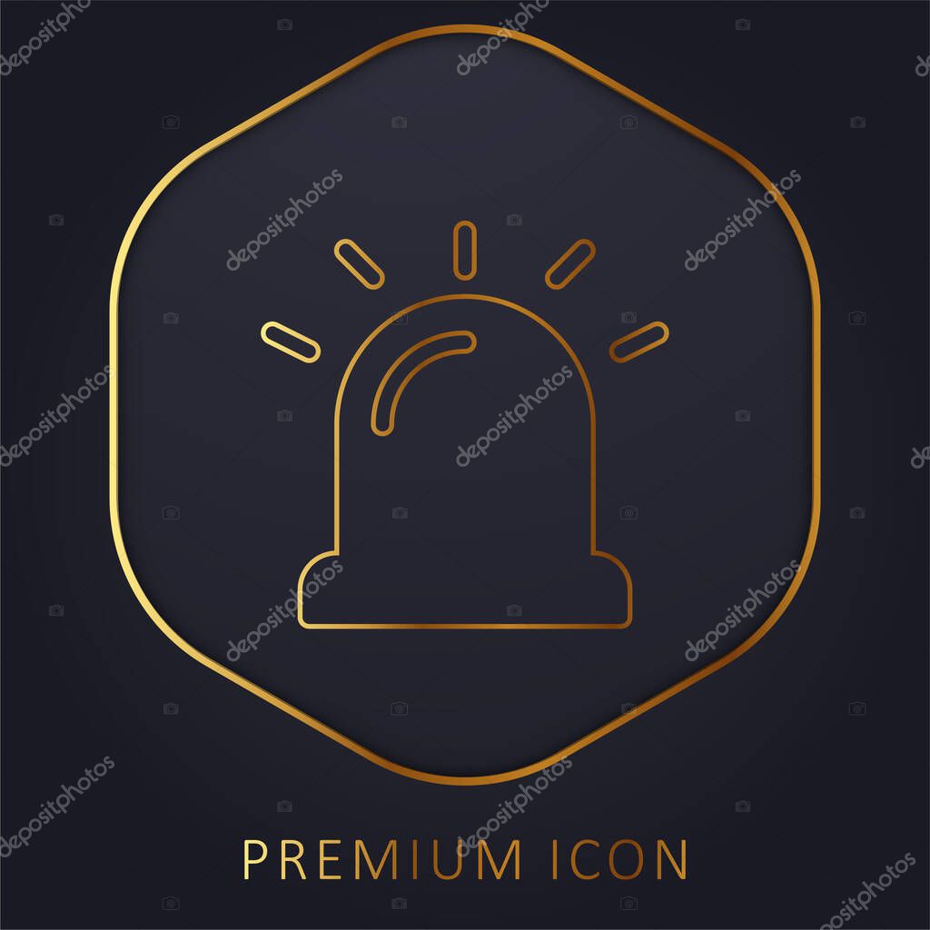 Alarm golden line premium logo or icon