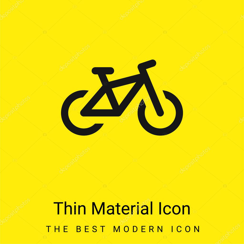 Bicycle minimal bright yellow material icon