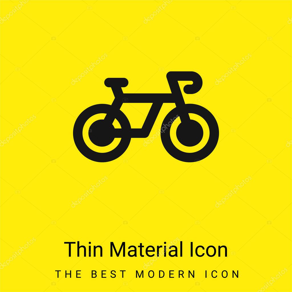 Bike minimal bright yellow material icon