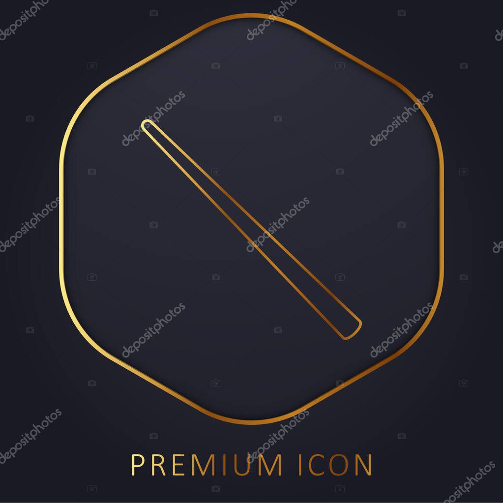 Billiard golden line premium logo or icon