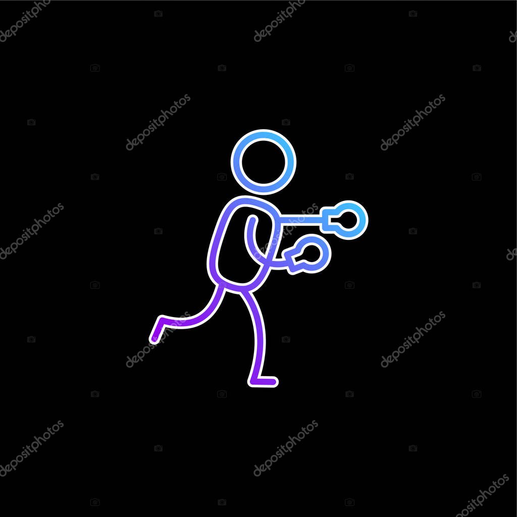 Boxer blue gradient vector icon