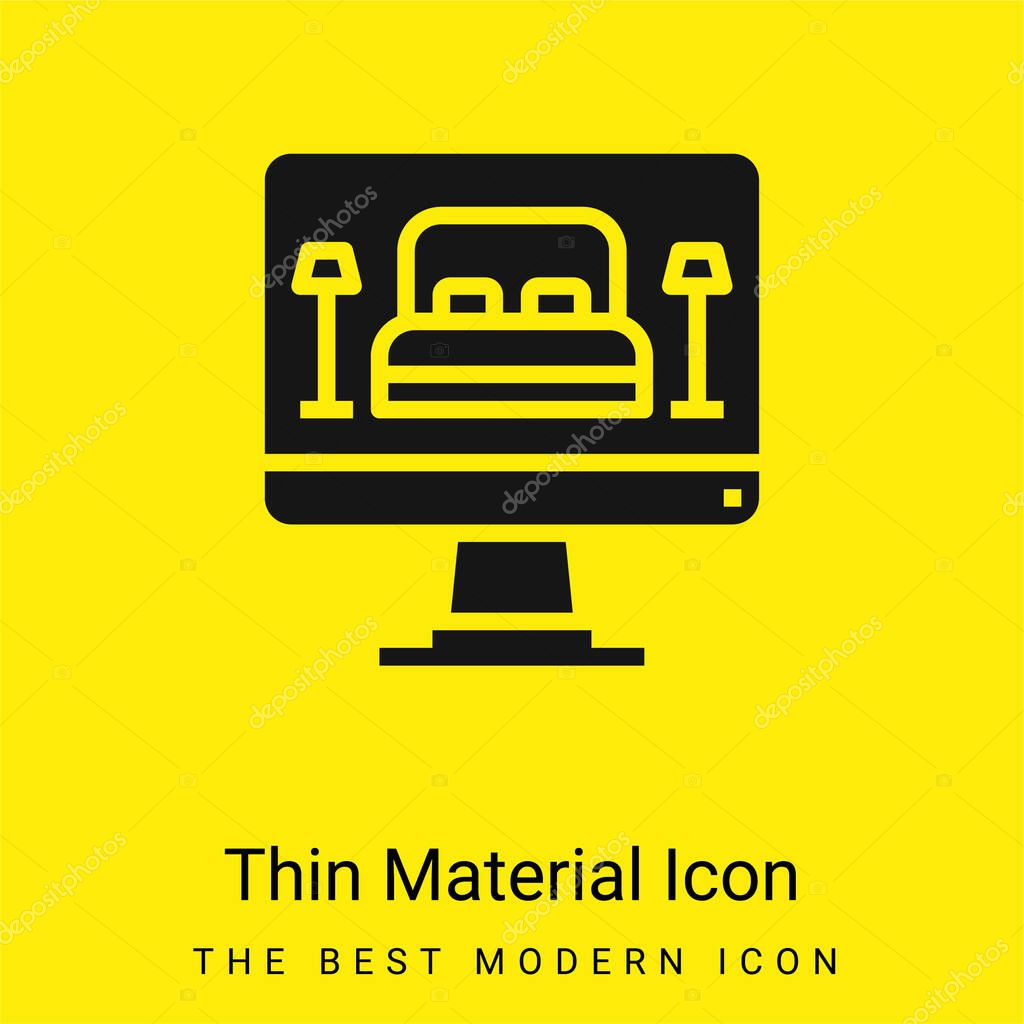 Booking minimal bright yellow material icon