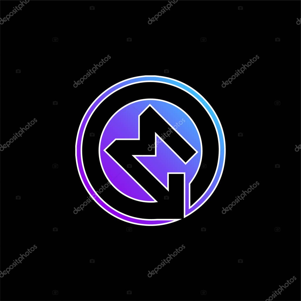 BKV Metro Logo blue gradient vector icon