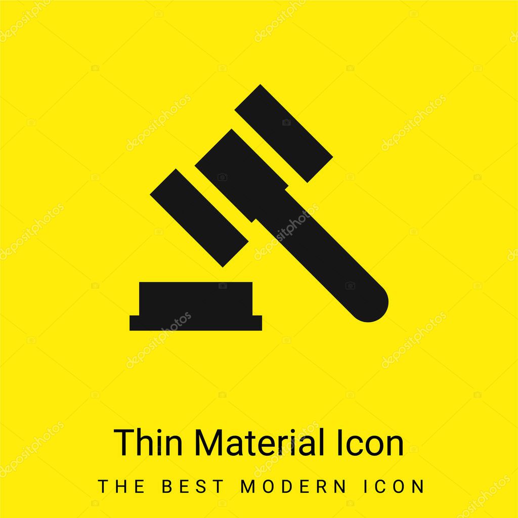 Auction minimal bright yellow material icon