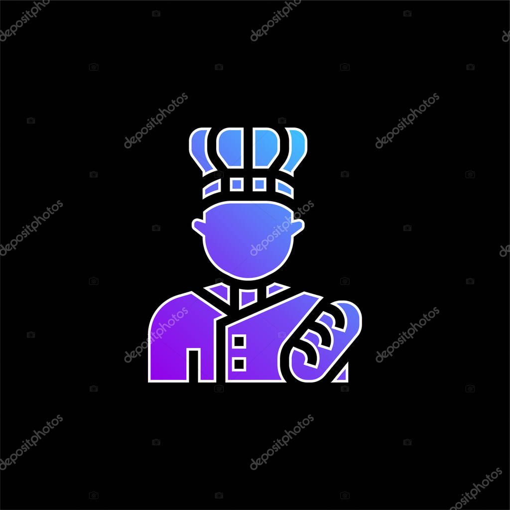 Baker blue gradient vector icon