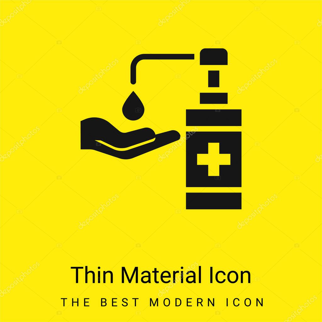Antibacterial Gel minimal bright yellow material icon