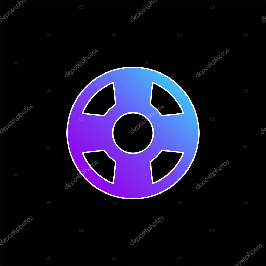 Beach Float blue gradient vector icon