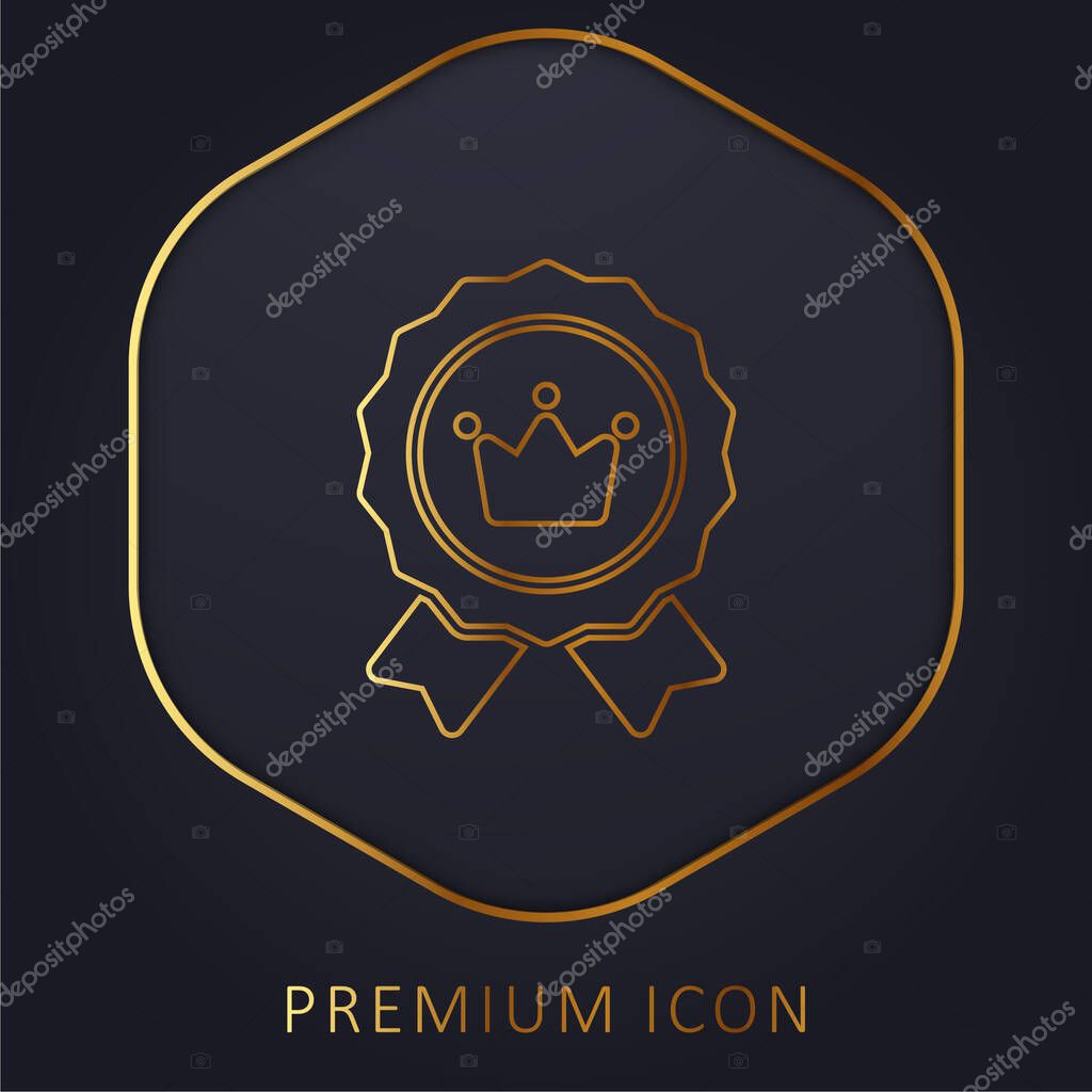 Brand Positioning golden line premium logo or icon