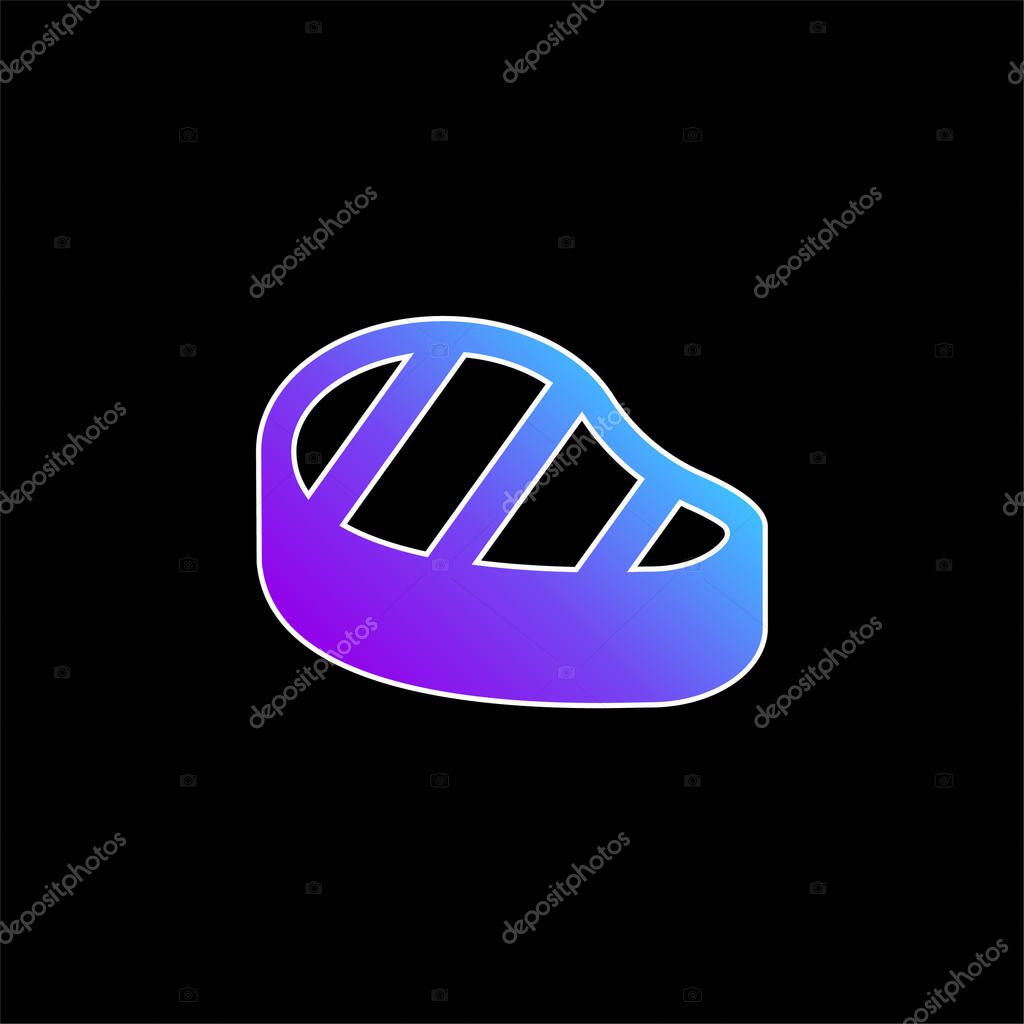 Beef Steak blue gradient vector icon