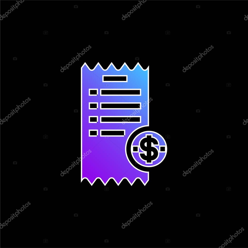 Bill blue gradient vector icon