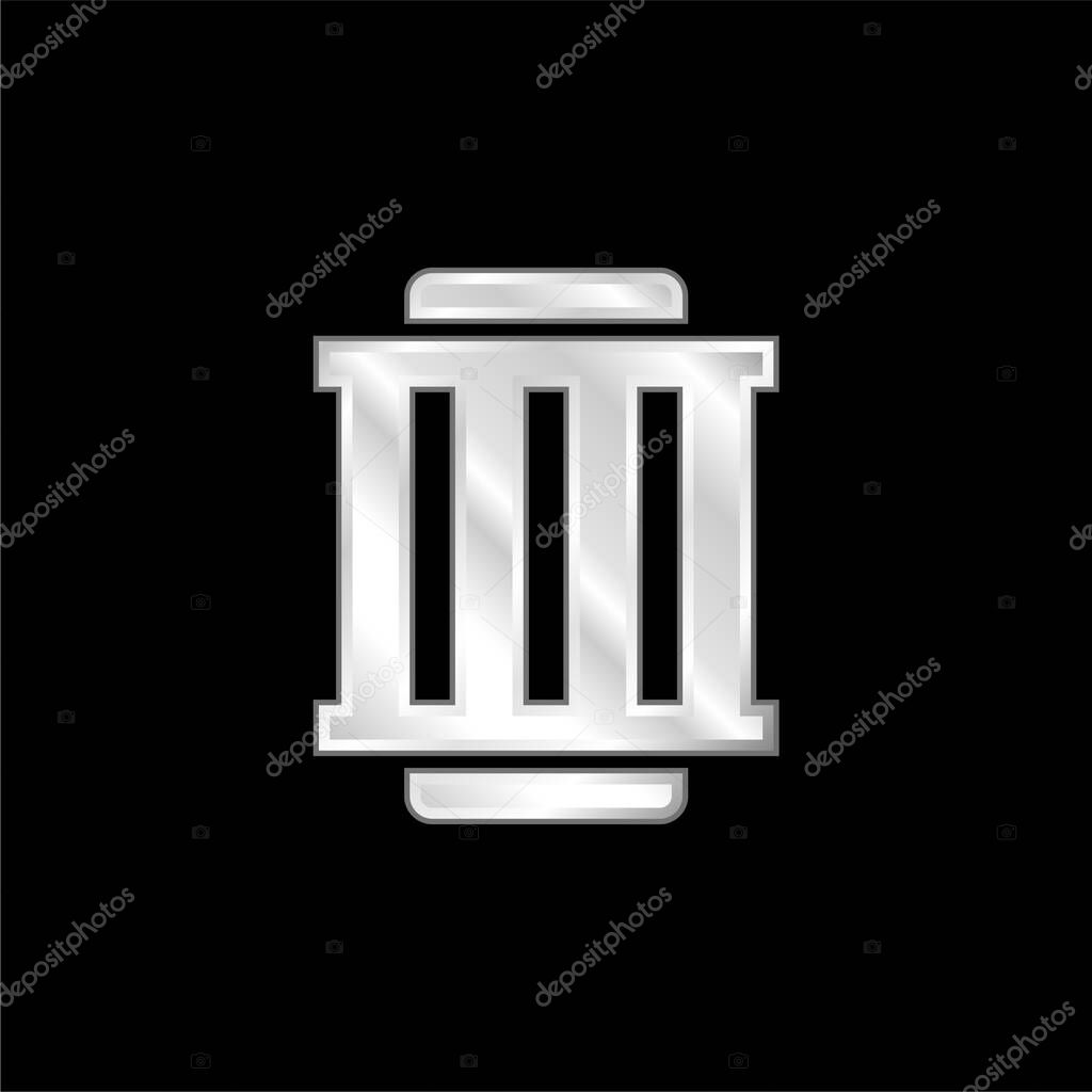 Air Filter silver plated metallic icon