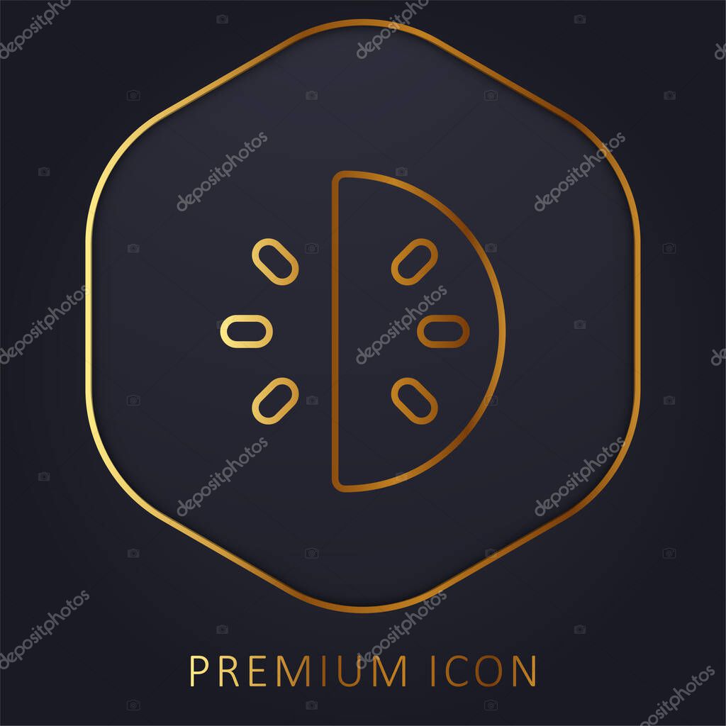 30 Minutes golden line premium logo or icon
