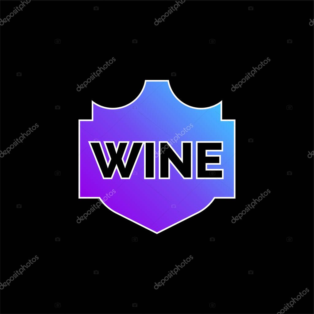 Badge blue gradient vector icon