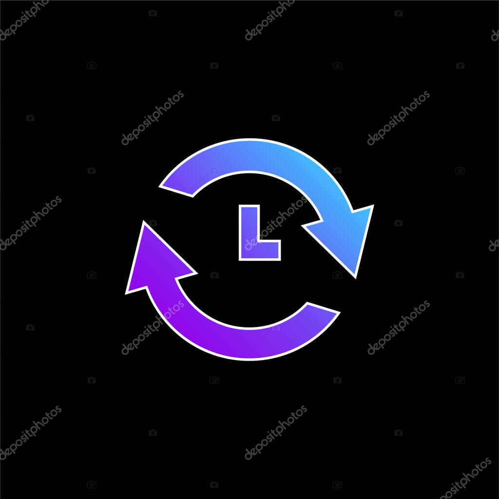 Analyze blue gradient vector icon