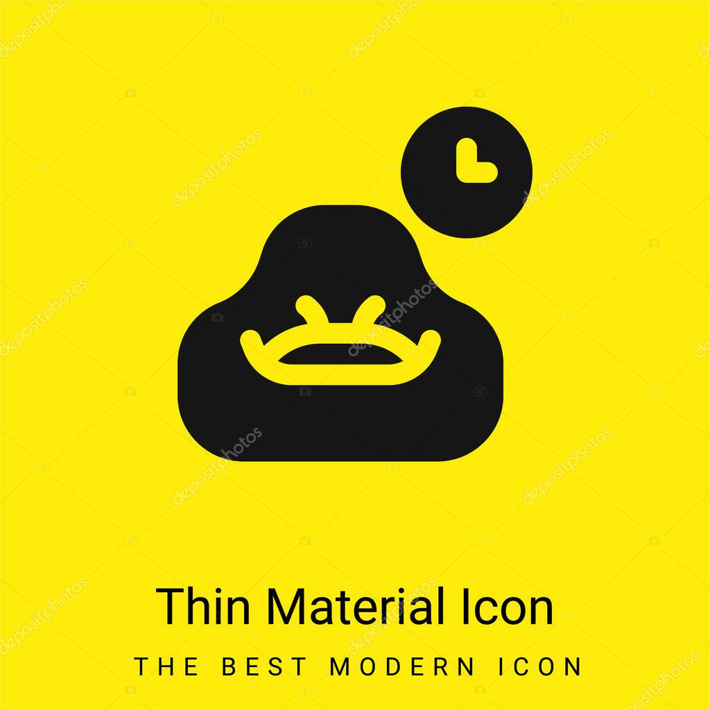 Bean Bag minimal bright yellow material icon