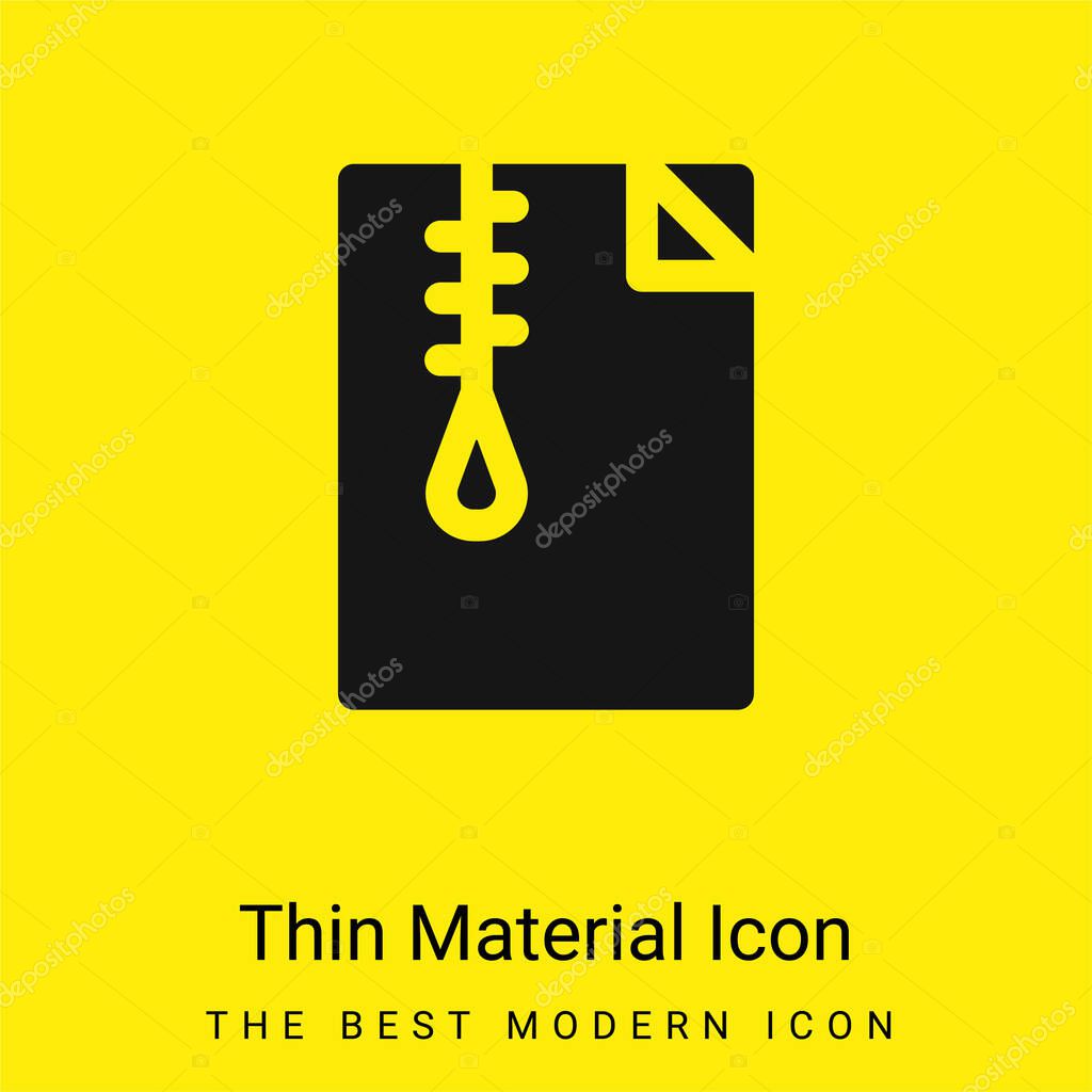 Archive minimal bright yellow material icon