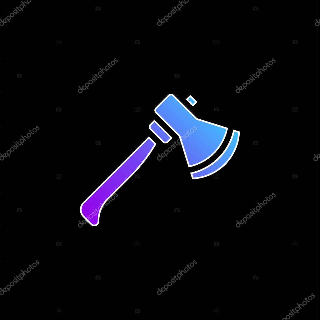 Axe blue gradient vector icon