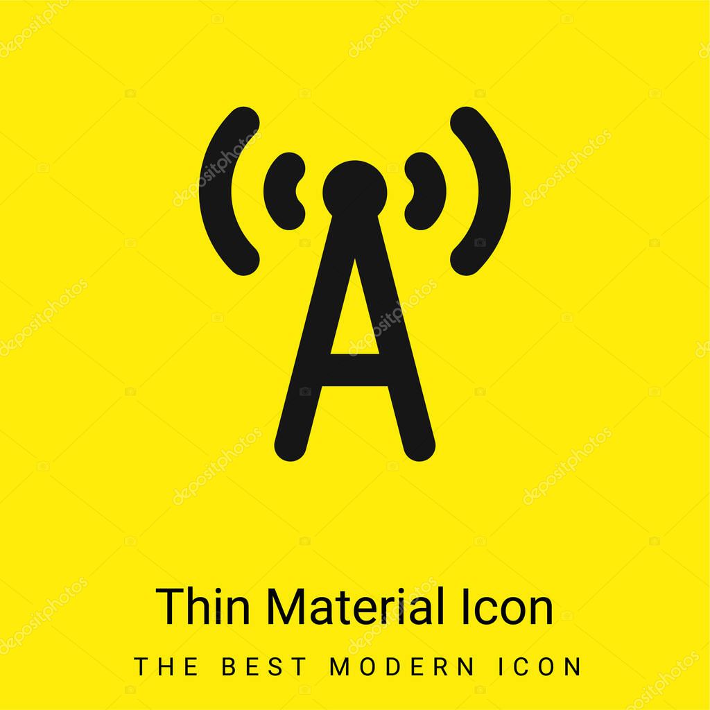 Antenna minimal bright yellow material icon