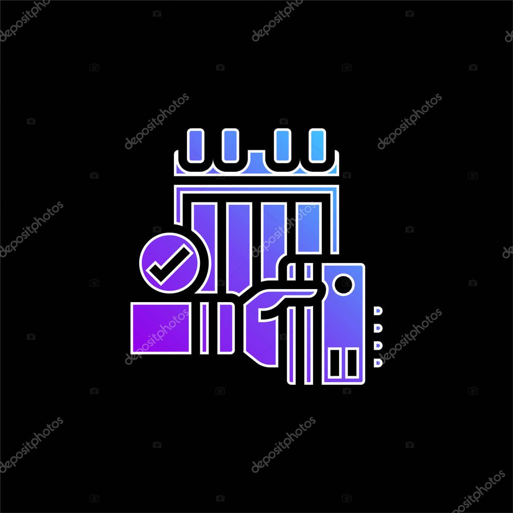 Annual blue gradient vector icon