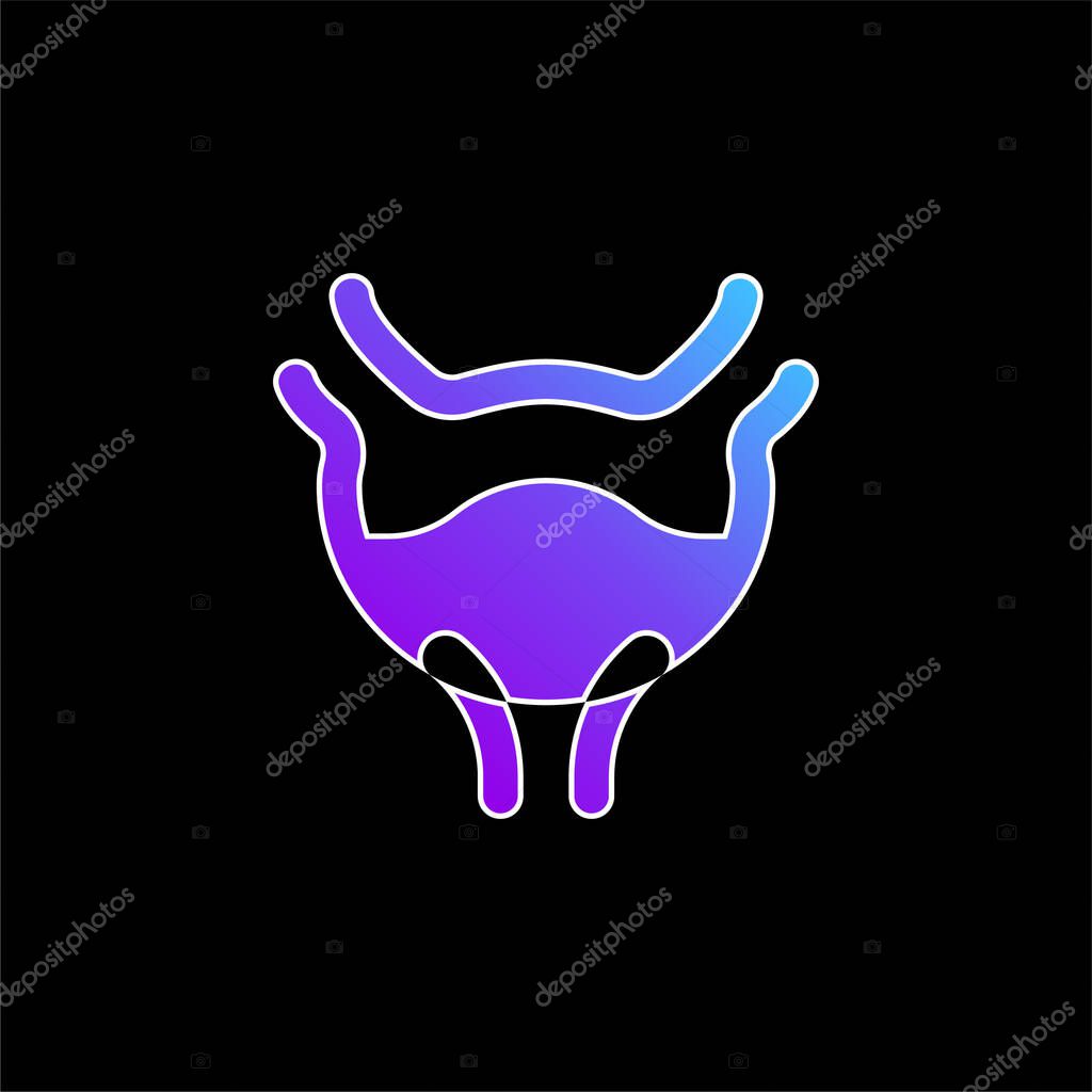 Bladder blue gradient vector icon