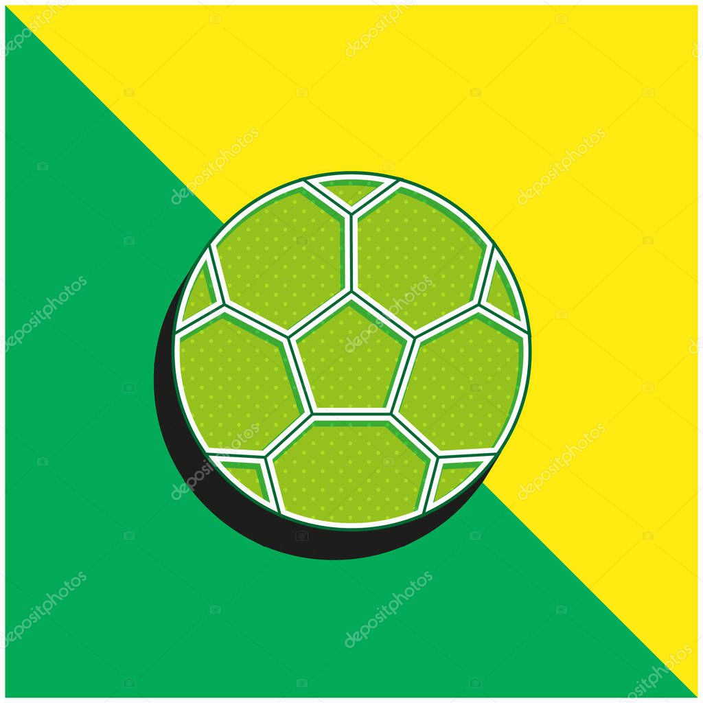 Ball Green and yellow modern 3d vector icon logo